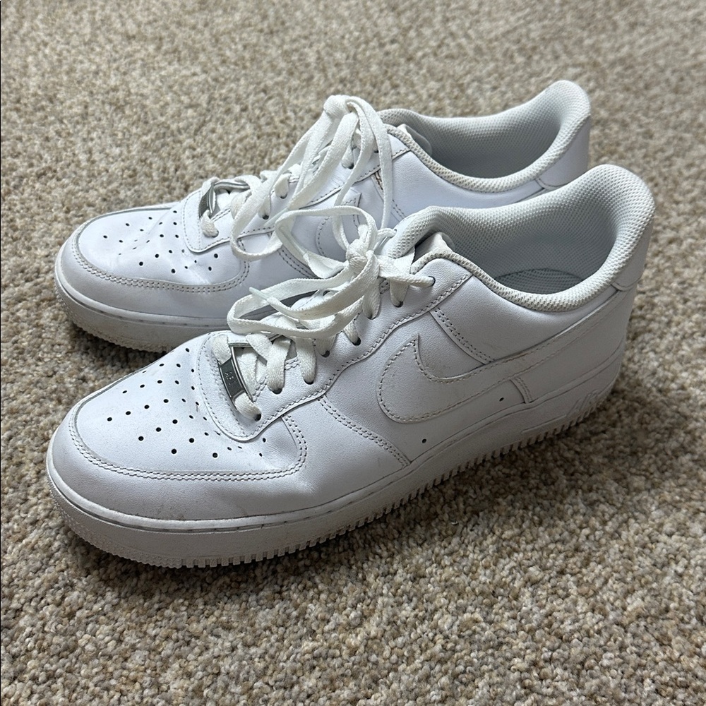 Nike All-White Air Force One Sneakers